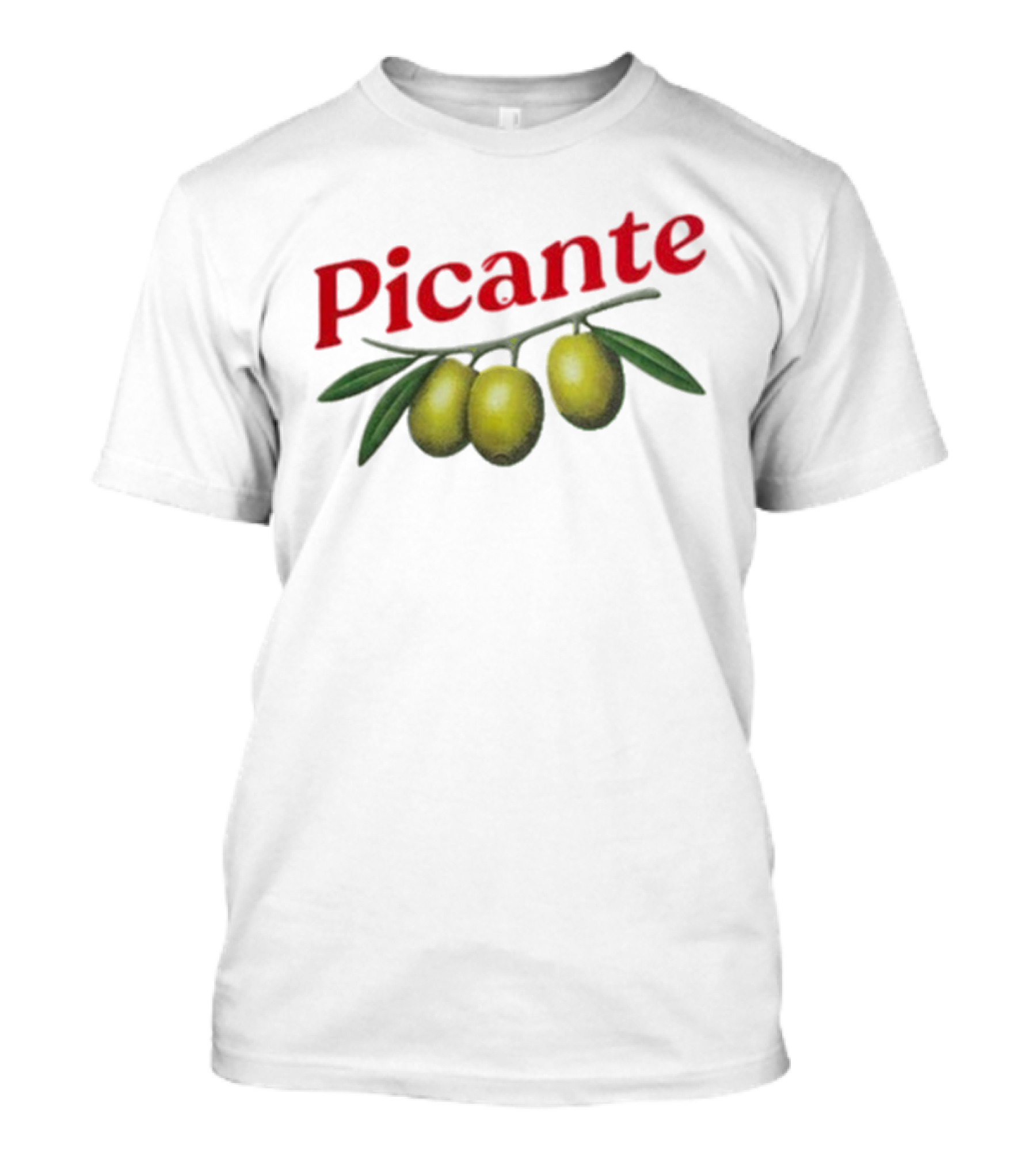 Picante Olive Trio With Branch Design T-Shirt
