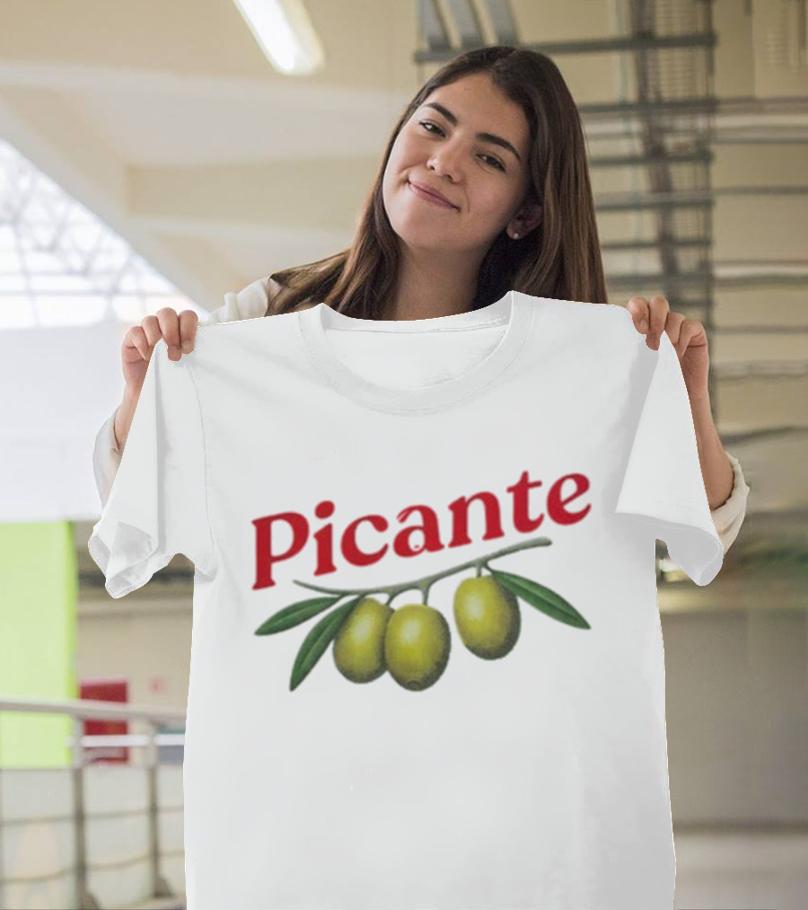 Picante Olive Trio With Branch Design T-Shirt