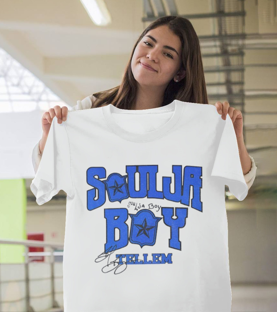 Soulja Boy Tellem Blue Star Signature Halloween Vintage T-Shirt