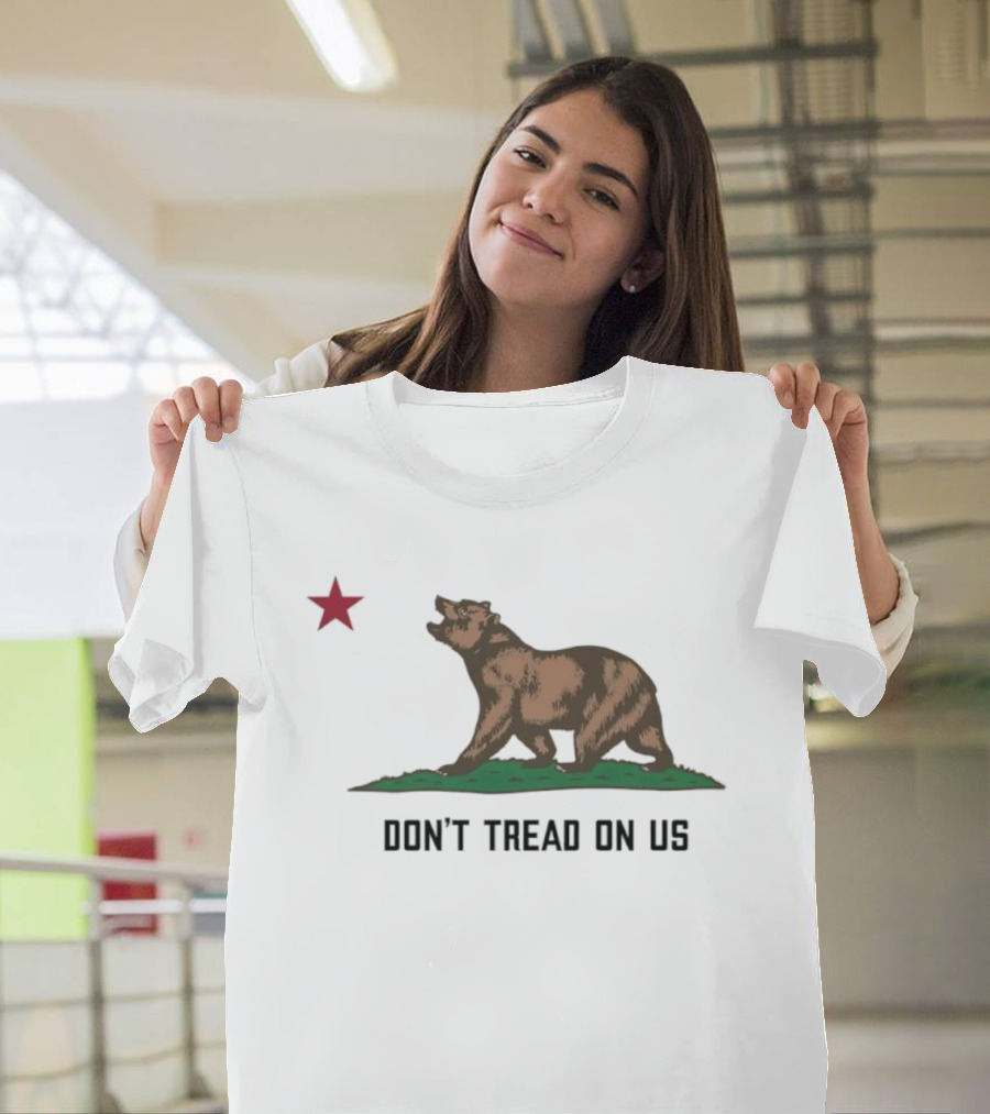 California Bear Flag Don’t Tread On Us Red Star T-Shirt