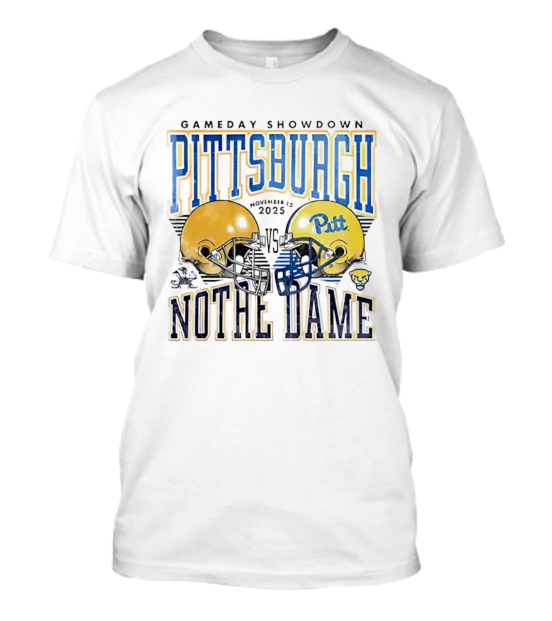 Gameday Showdown Pitt Panthers Football Vs Notre Dame Fighting Irish November 15th 2025 T-Shirt