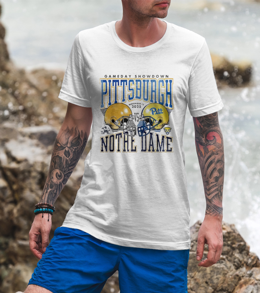 Gameday Showdown Pitt Panthers Football Vs Notre Dame Fighting Irish November 15th 2025 T-Shirt