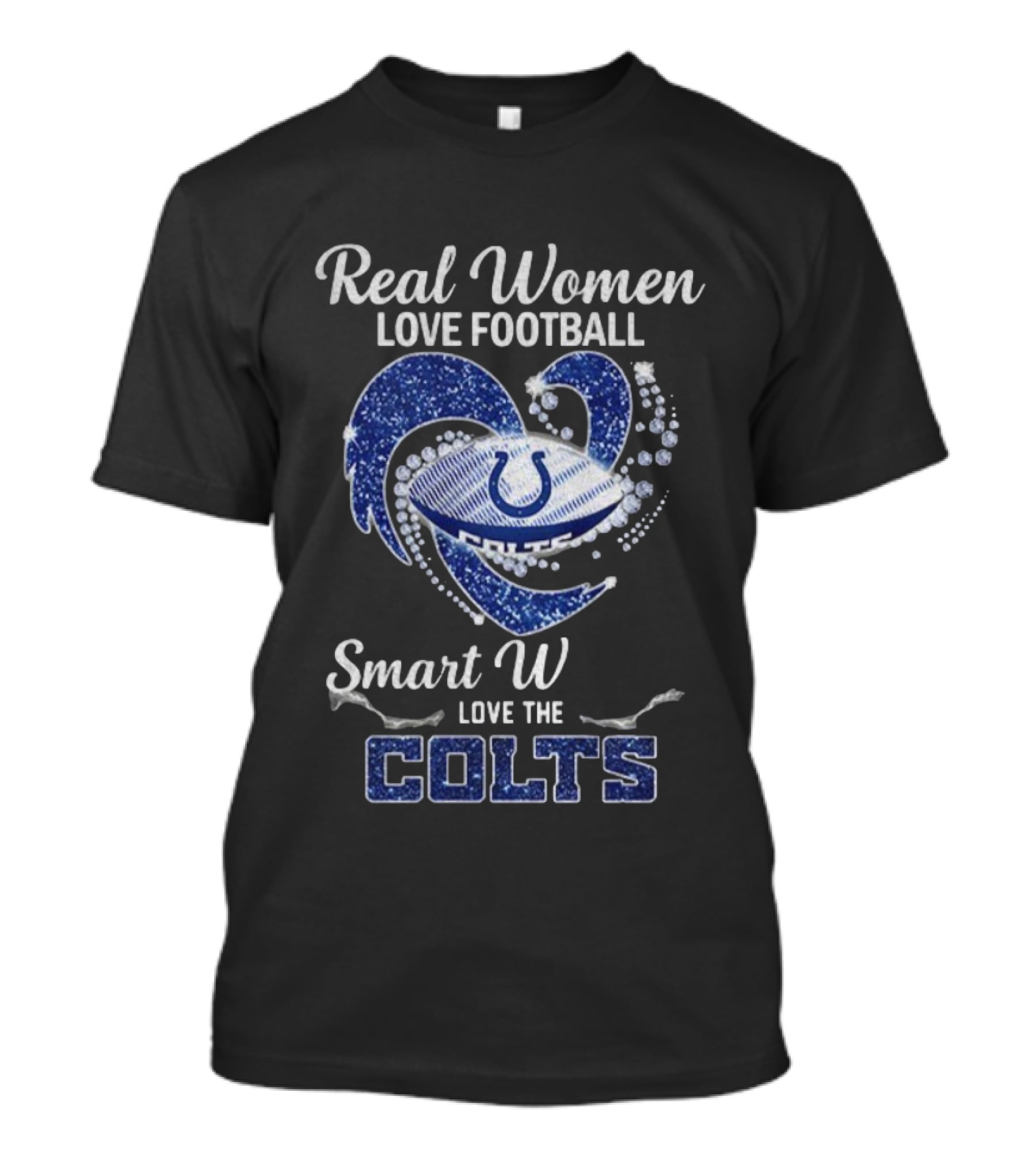 Real Women Love Football Smart Women Love The Colts NFL Indianapolis 2025 T-Shirt