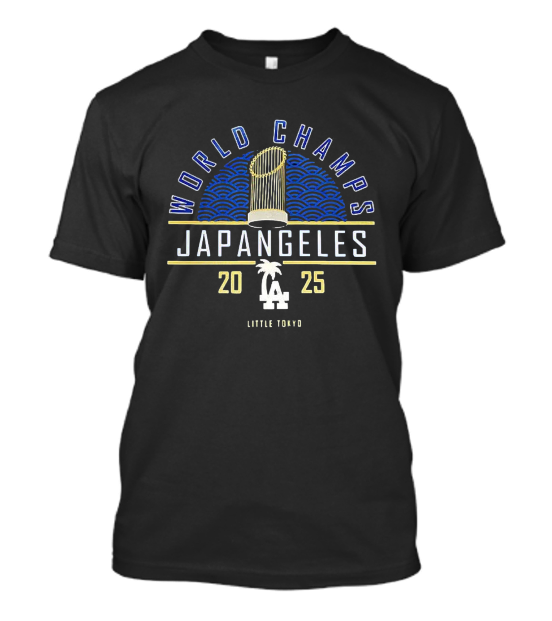 Japangeles World Champs 2025 Little Tokyo LA Palm Trophy T-Shirt