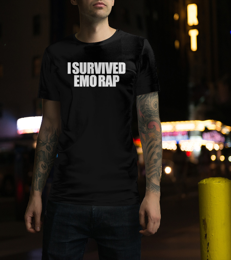 I Survived Emo Rap Nostalgia Trend Vintage Aesthetic Music Statement T-Shirt