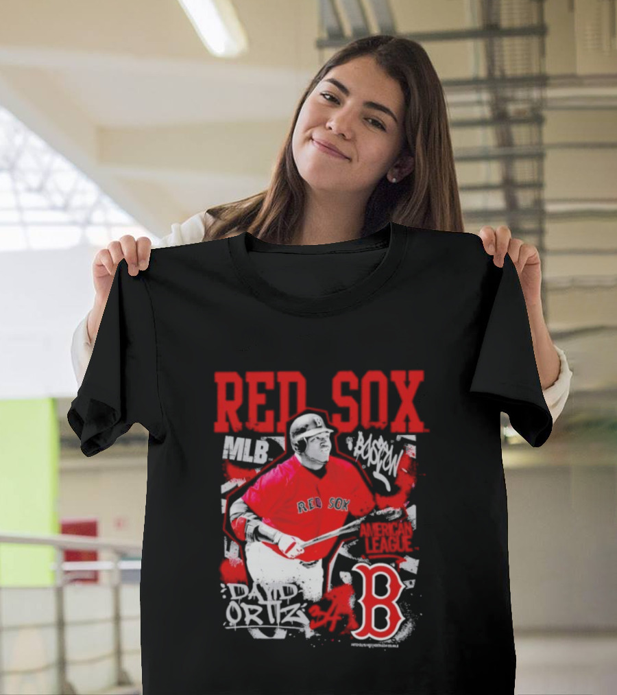 David Ortiz MLB Red Sox Cooperstown Star Moment Boston B T-Shirt