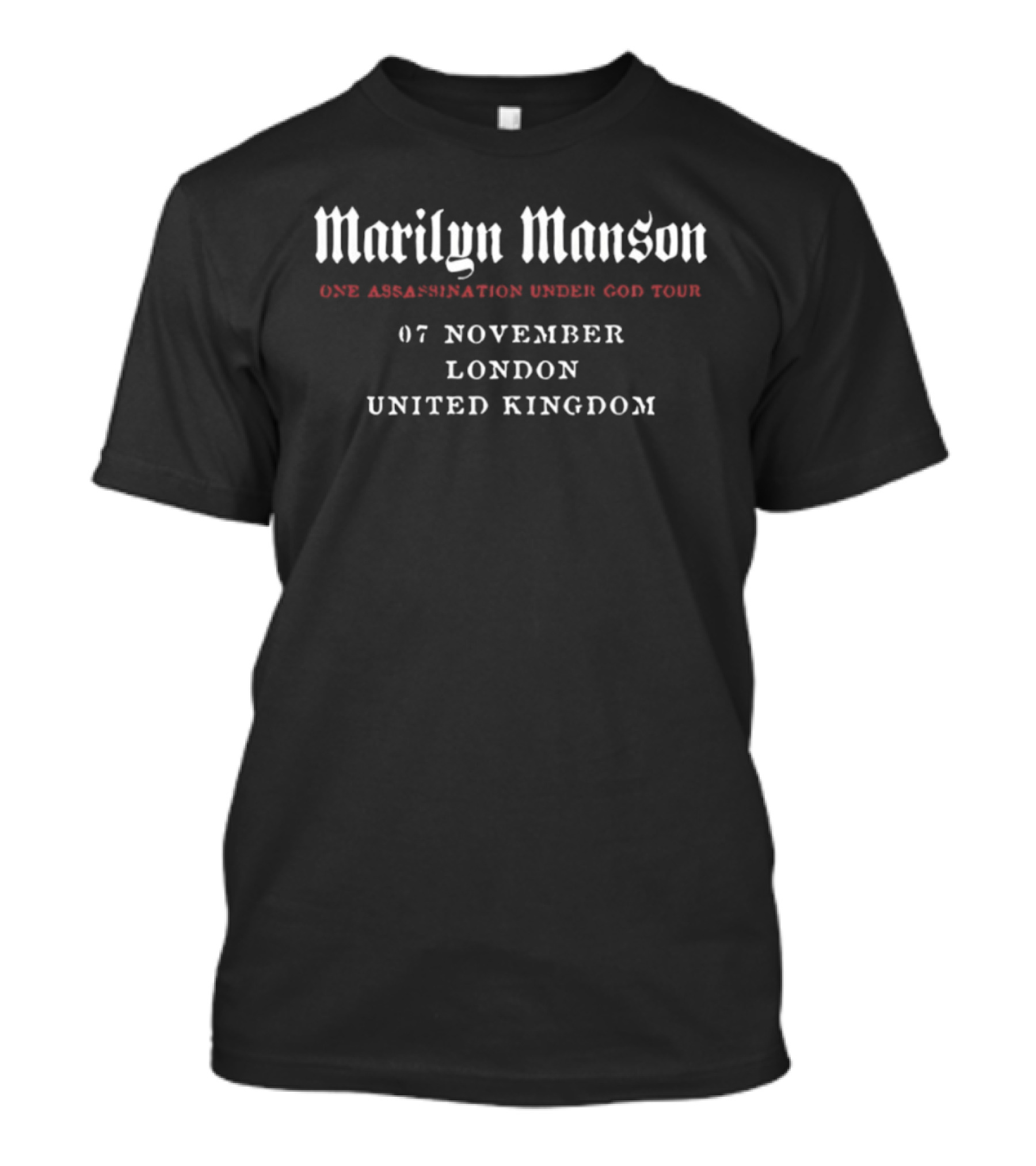 Marilyn Manson God Abomination World Tour London United Kingdom November 7 T-Shirt