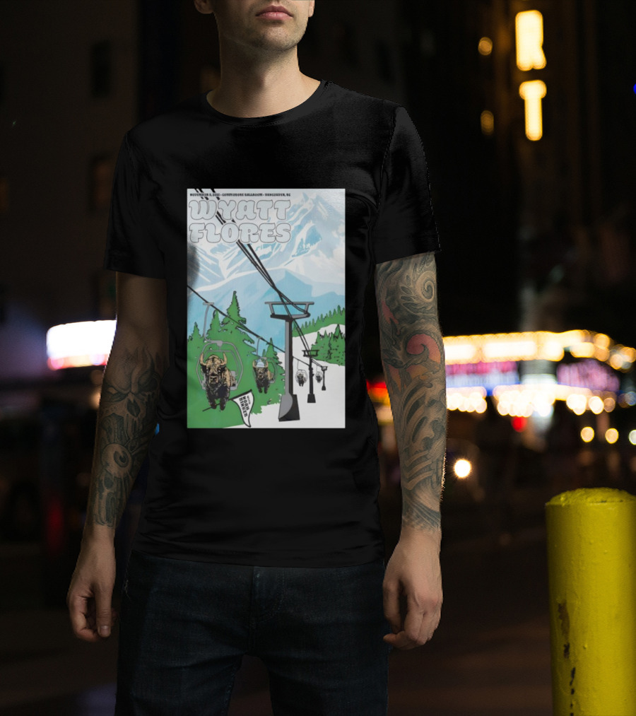 Wyatt Flores Nov 8 2025 Commodore Ballroom Vancouver BC Ski Lift Buffalo Artwork T-Shirt