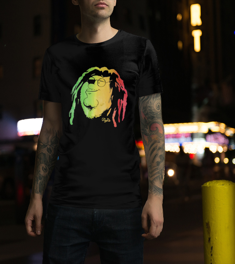 Family Guy Peter Griffin Rasta Colors Bob Marley Style T-Shirt