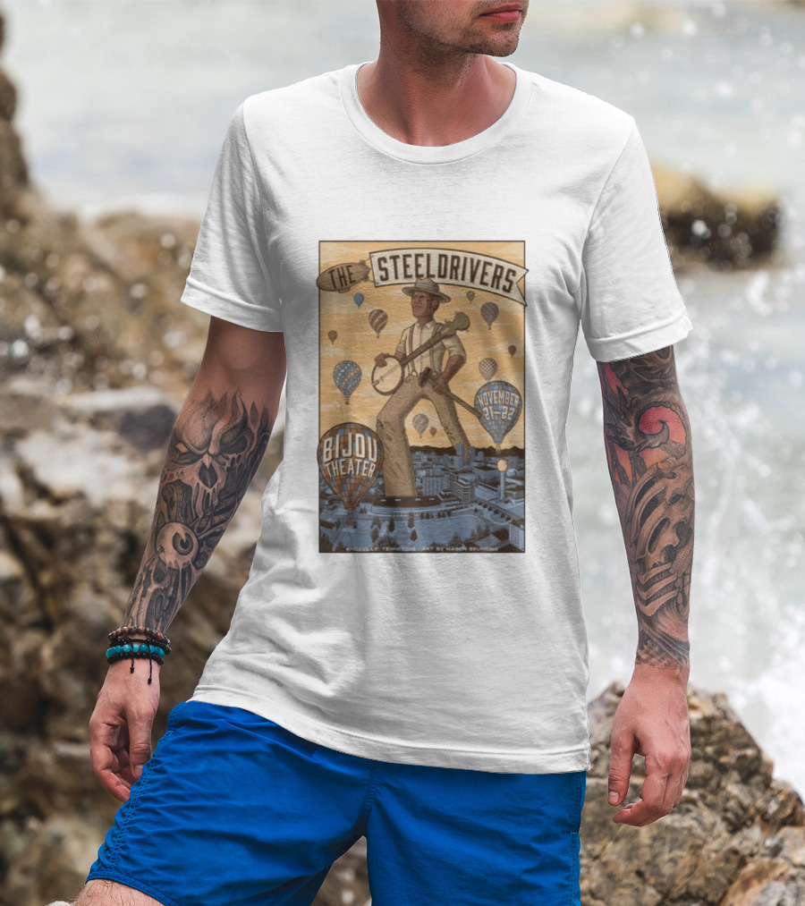 The SteelDrivers Bijou Theater Knoxville November 21-22 2025 Concert T-Shirt