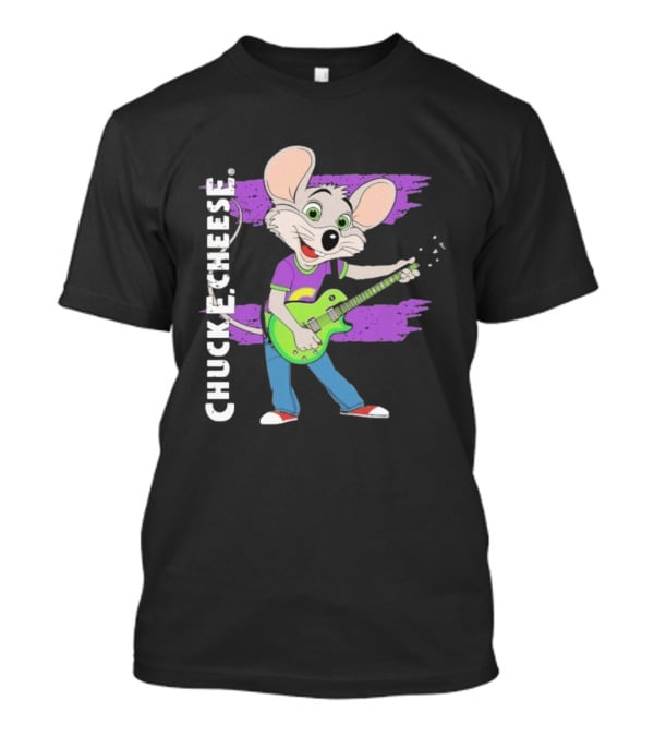 Chuck E Cheese Rockin' Mouse Playing Electric Guitar T-Shirt