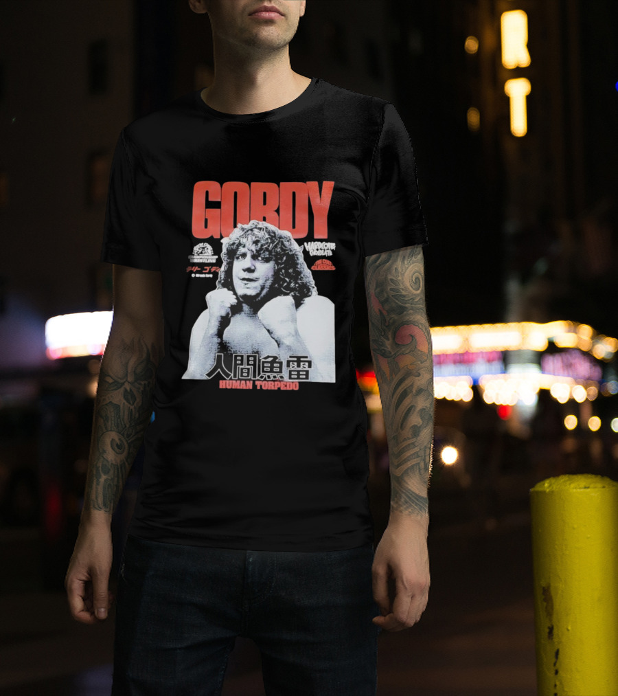 Gordy Human Torpedo Terry Championship Wrestling Hardcore Legend T-Shirt