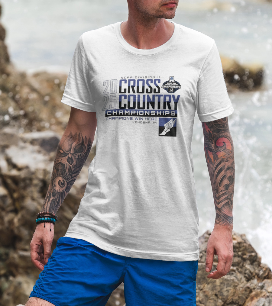 NCAA Division II Cross Country Championships 2025 Kenosha WI Champions Win Here T-Shirt