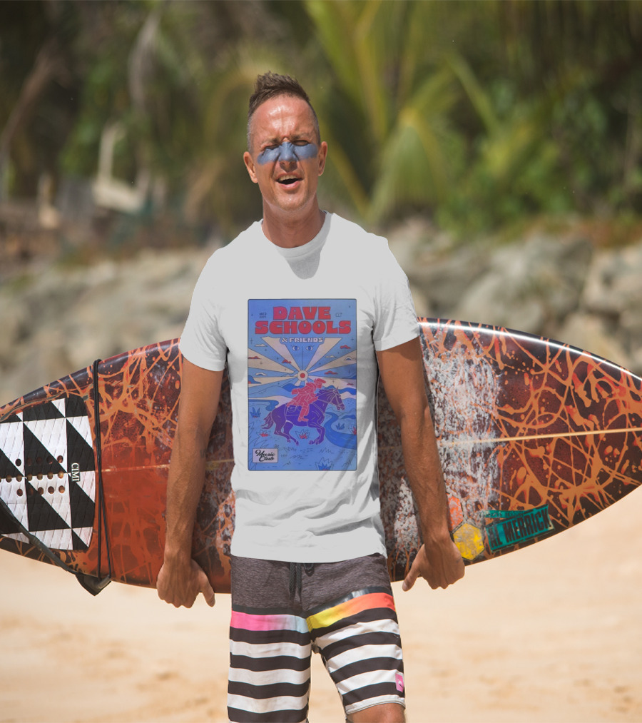 Dave Schools & Friends Nov 7 2025 Music Club Charlotte Rider Scenic Design T-Shirt