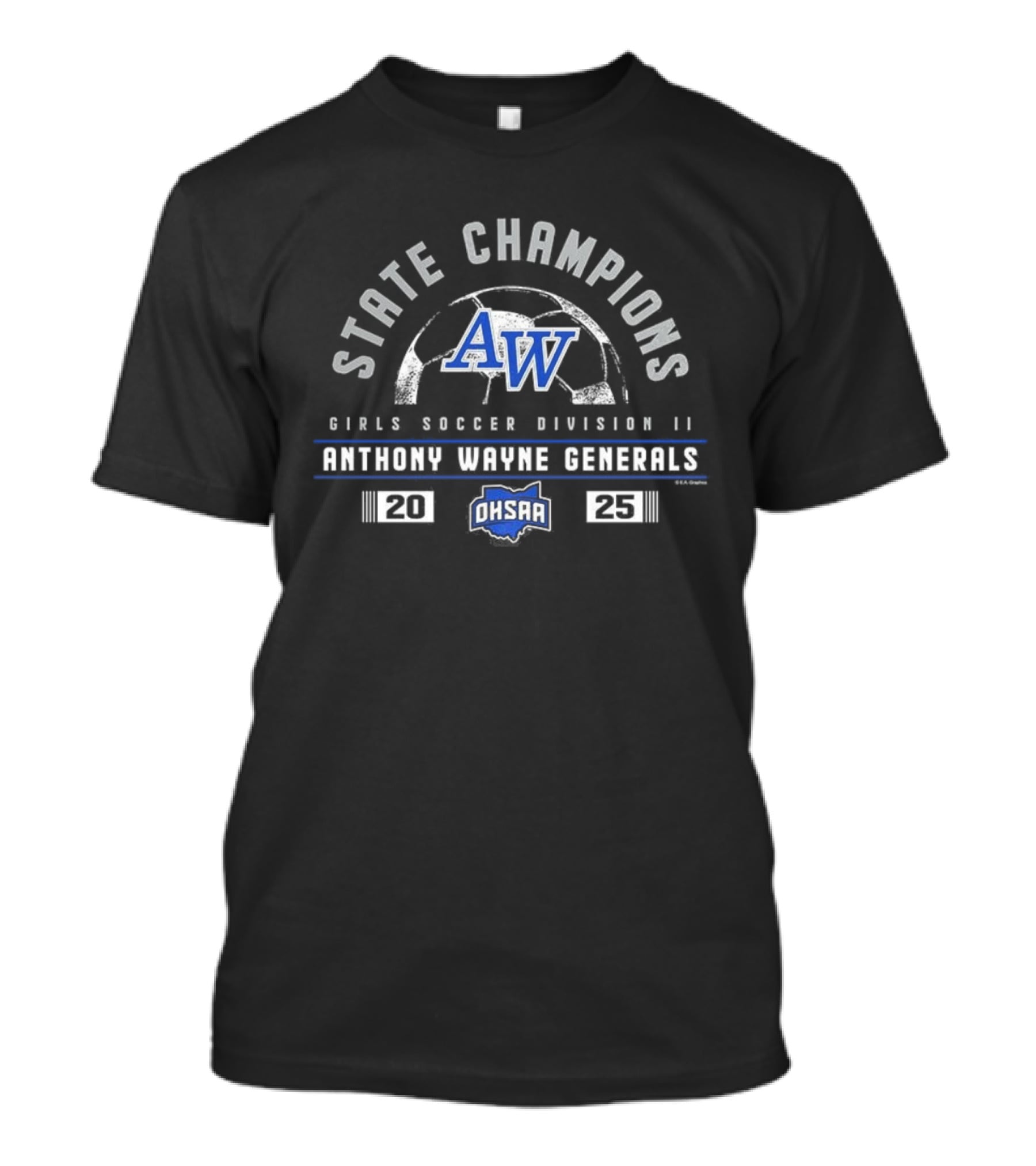 Anthony Wayne Generals 2025 State Champions Girls Soccer Division II OHSAA T-Shirt