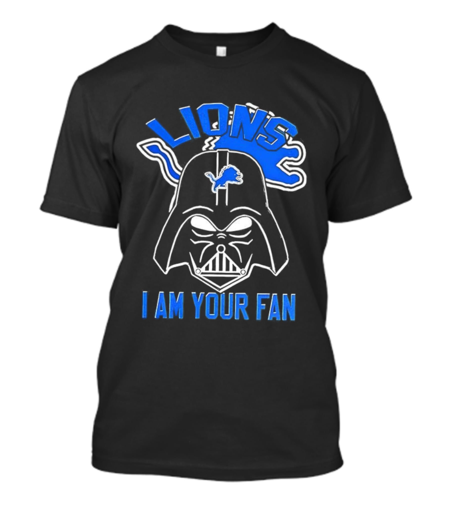 Detroit Lions Darth Vader I Am Your Fan Star Wars Collaboration T-Shirt
