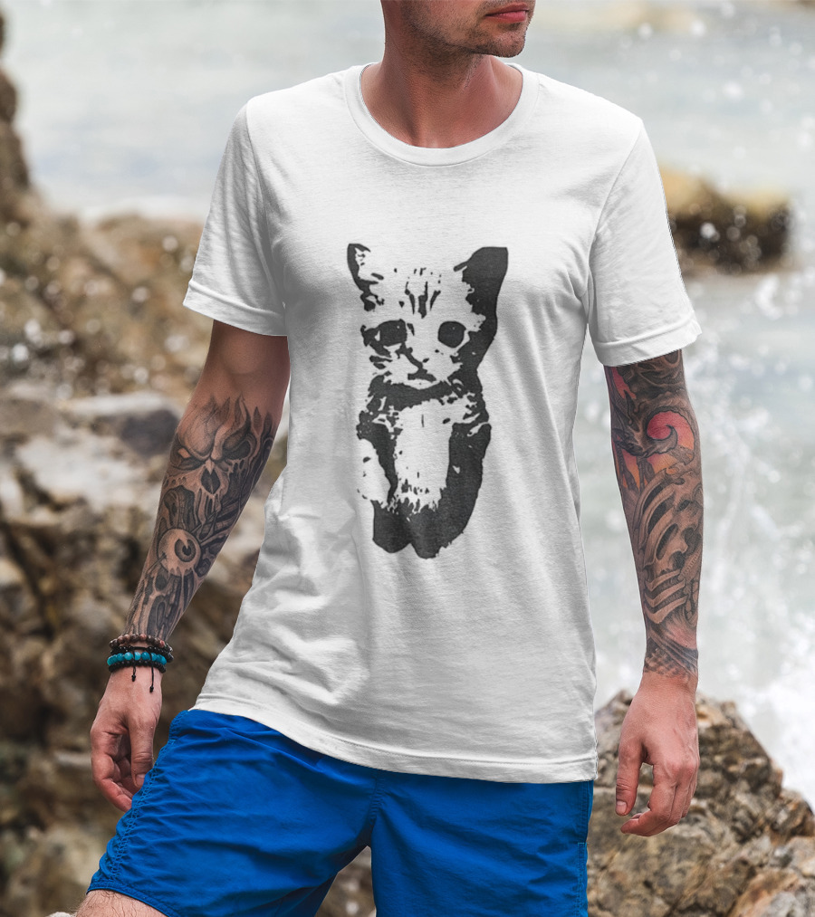 Cute Cat Funny Whimsical Feline Charm T-Shirt