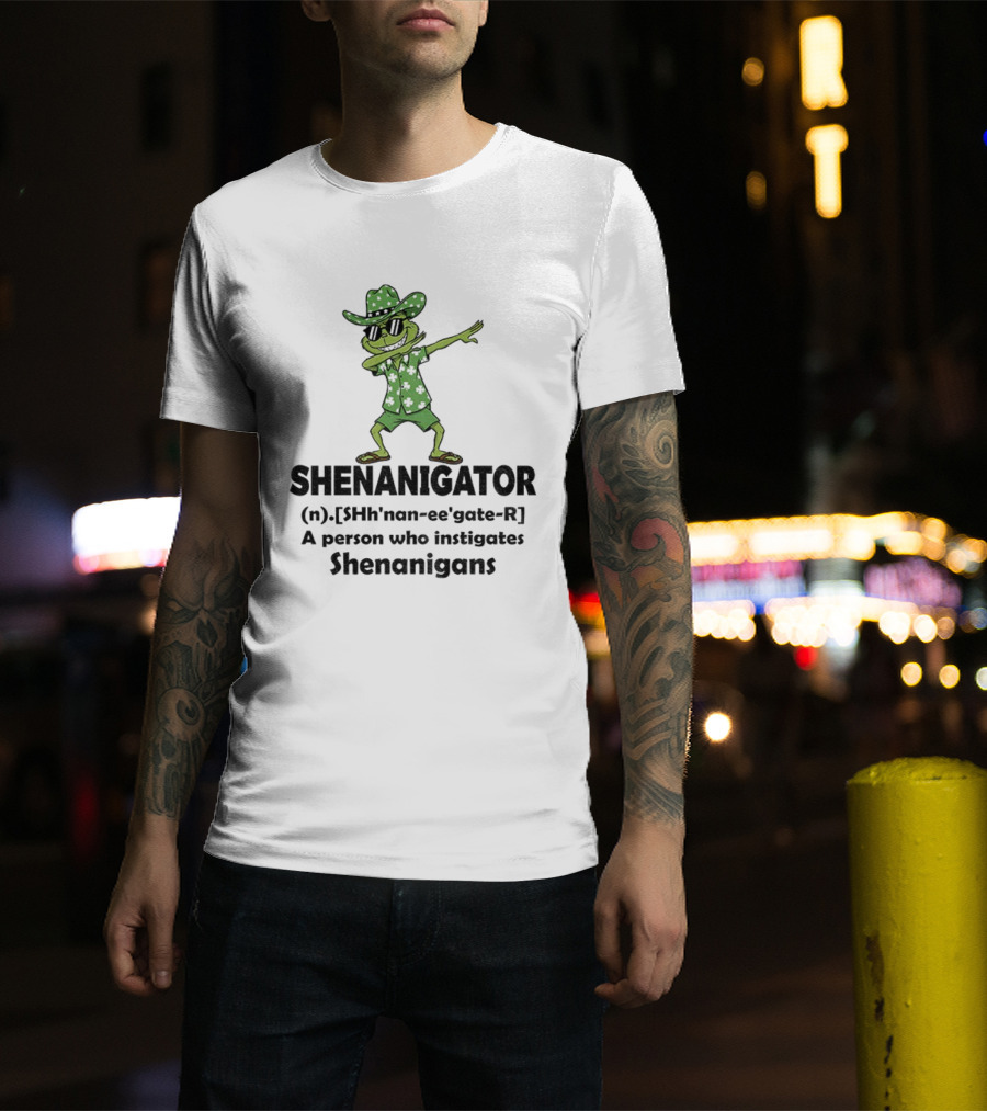 Grinch Shenanigator Definition Person Instigates Christmas Shenanigans T-Shirt
