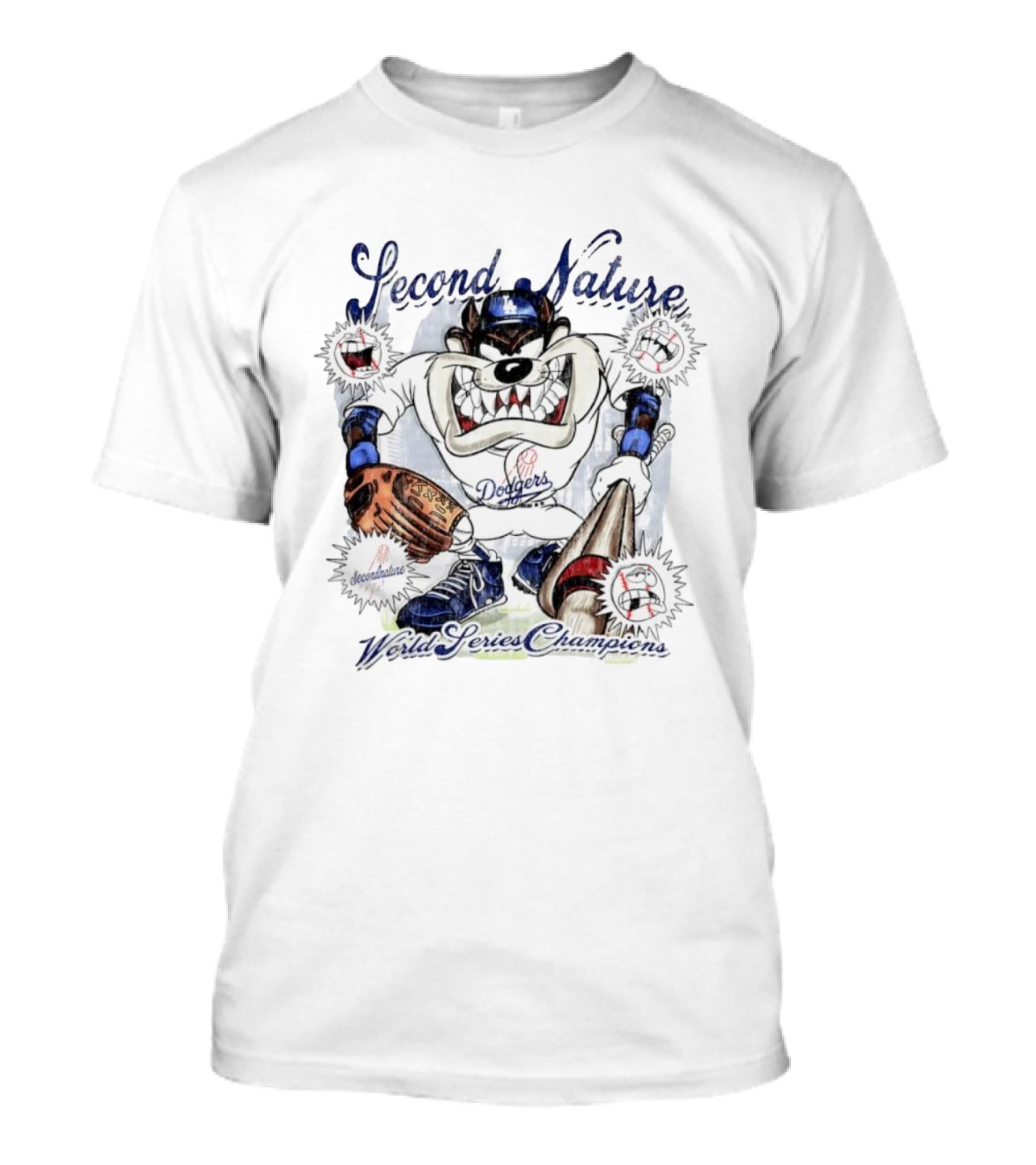 Second Nature Dodgers Taz World Series Champions T-Shirt