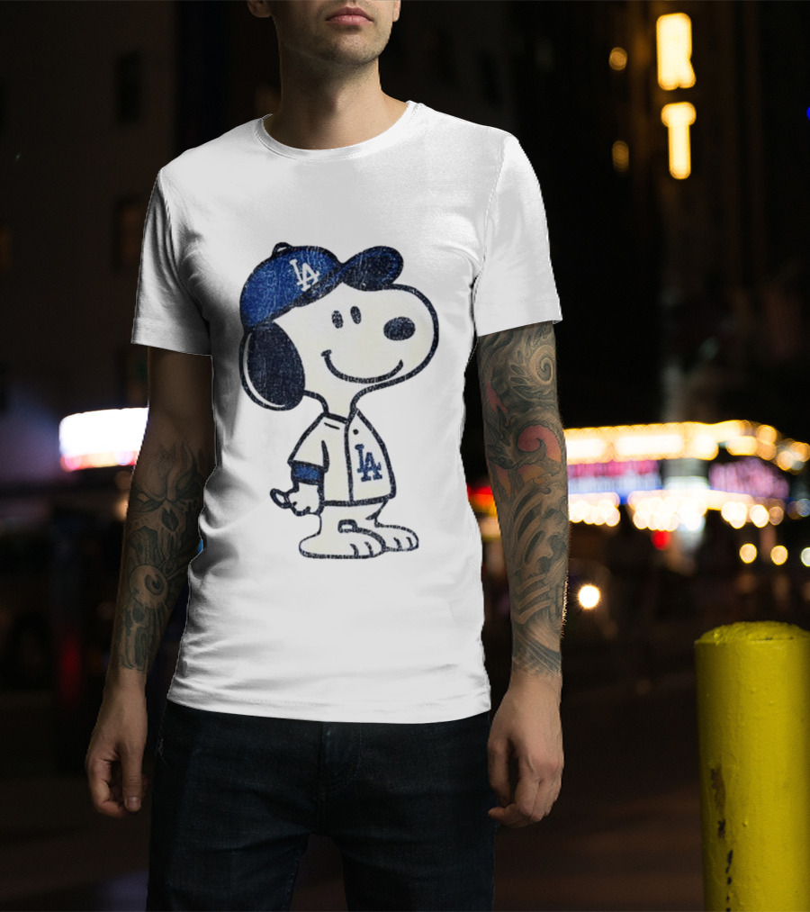 Snoopy Los Angeles Dodgers MLB Baseball Player World Series 2025 T-Shirt