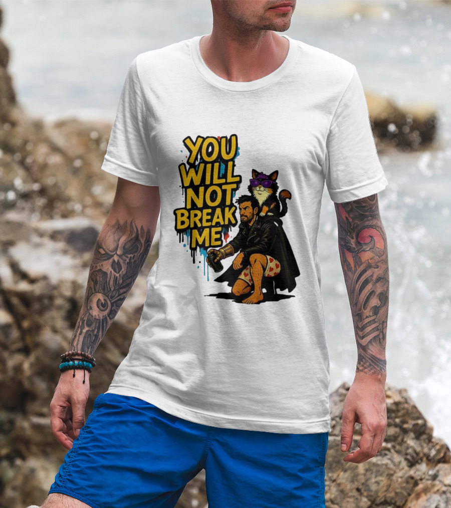 Dungeon Crawler Carl You Will Not Break Me Donut Cat Graffiti Style T-Shirt