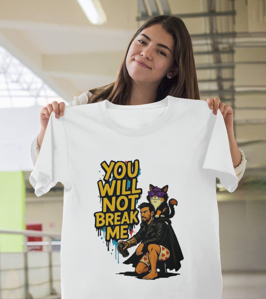 Dungeon Crawler Carl You Will Not Break Me Donut Cat Graffiti Style T-Shirt