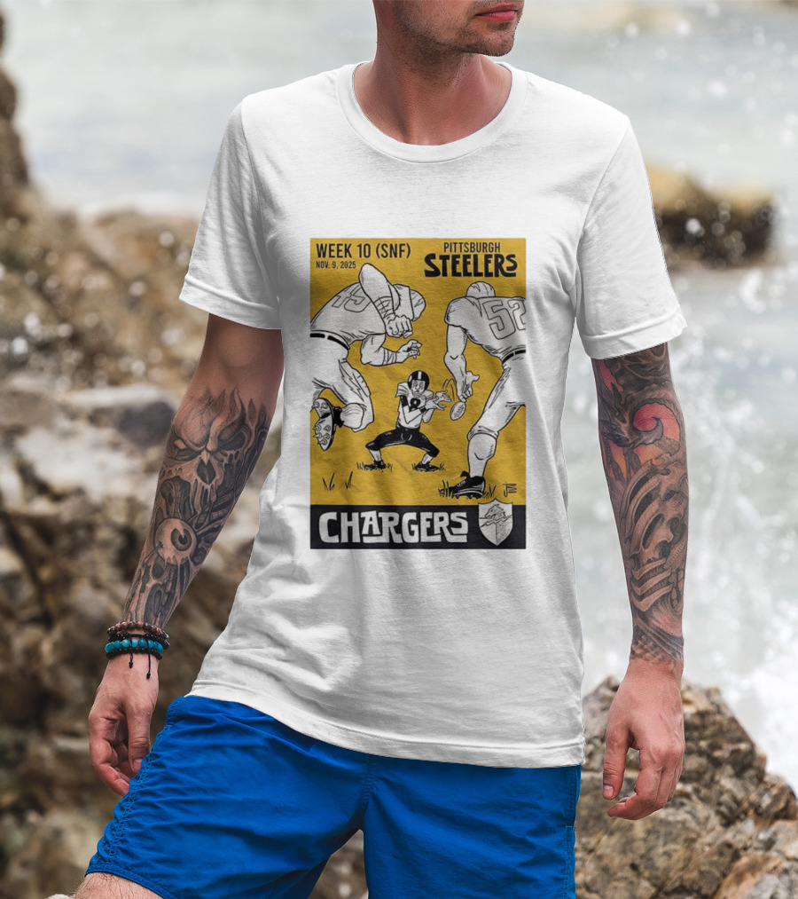 Pittsburgh Steelers Vs Chargers Week 10 SNF Nov 9 2025 Comic T-Shirt