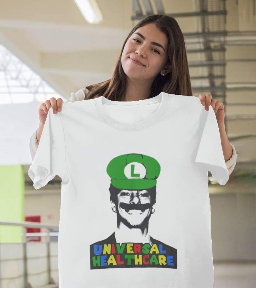 Luigi Mangione Universal Healthcare Mario Bros Green Hat T-Shirt