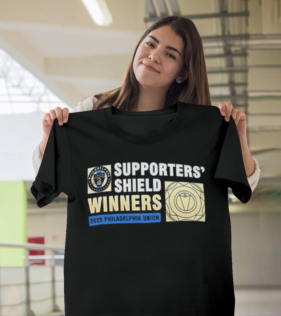 Philadelphia Union MLS 2025 Supporters’ Shield Winners Badge T-Shirt