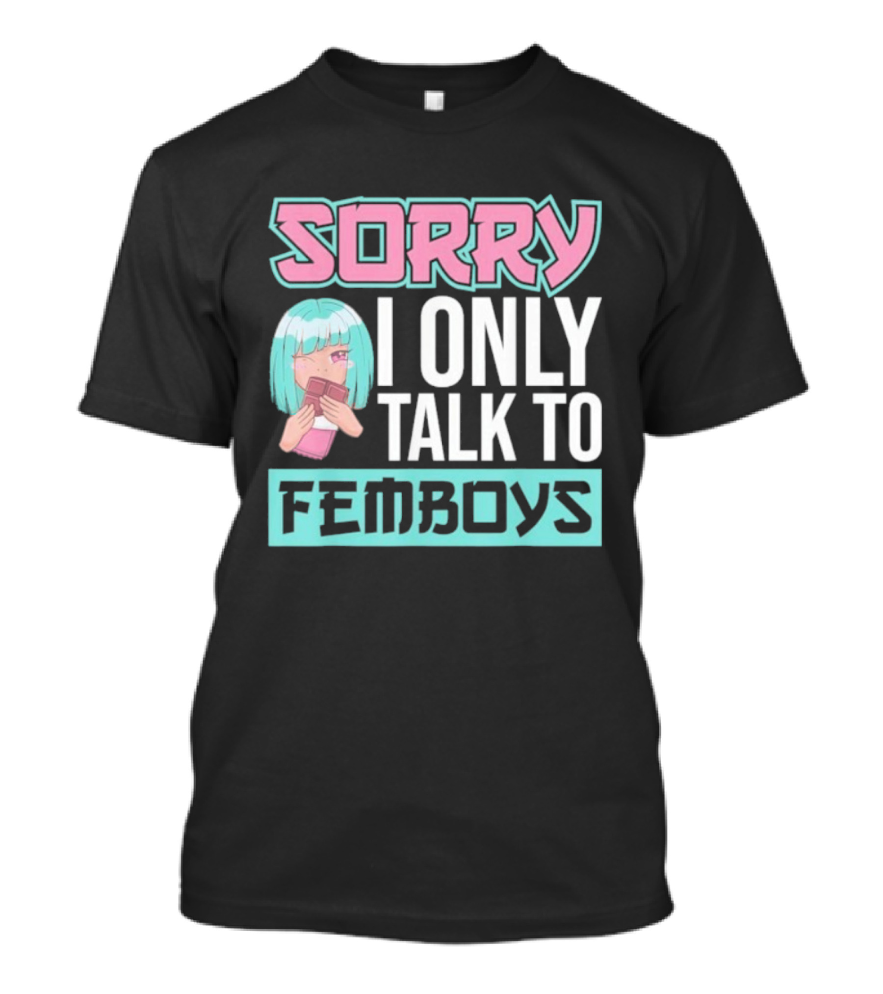 Sorry I Only Talk To Femboys Pastel Anime Aesthetic T-Shirt
