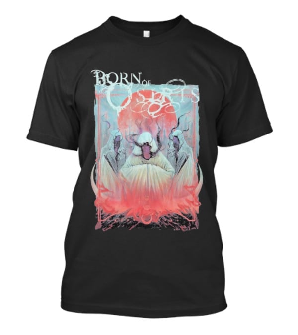 Born Of Osiris Dark Fable Mystical Hooded Figures And Fiery Aura T-Shirt
