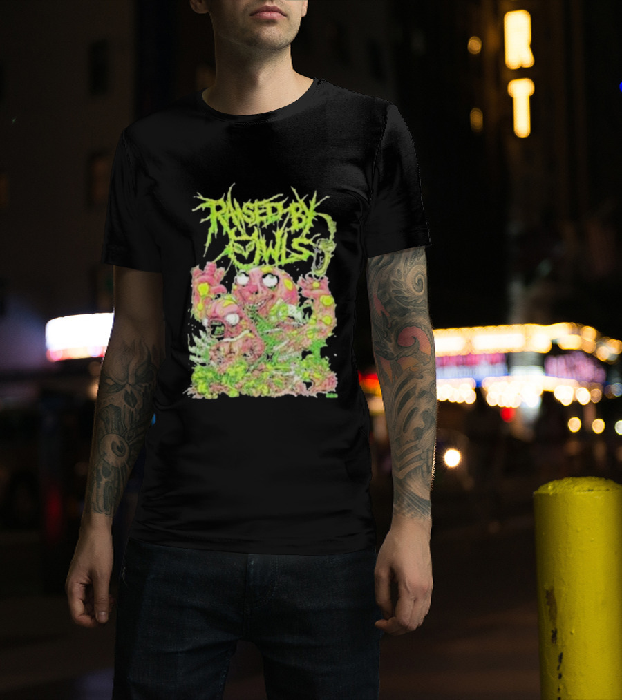Transfusion Owls Neon Gore Monster Brutal Horror Metal T-Shirt