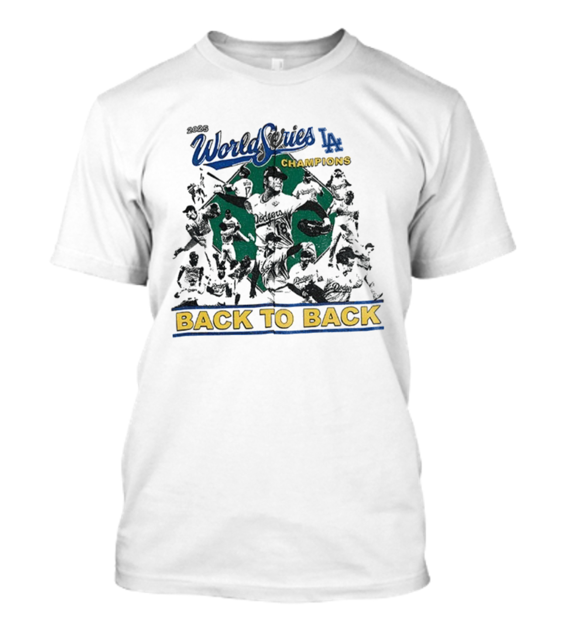 ```Los Angeles Dodgers MLB World Series Champions Back To Back 1955 2025 Vintage``` T-Shirt