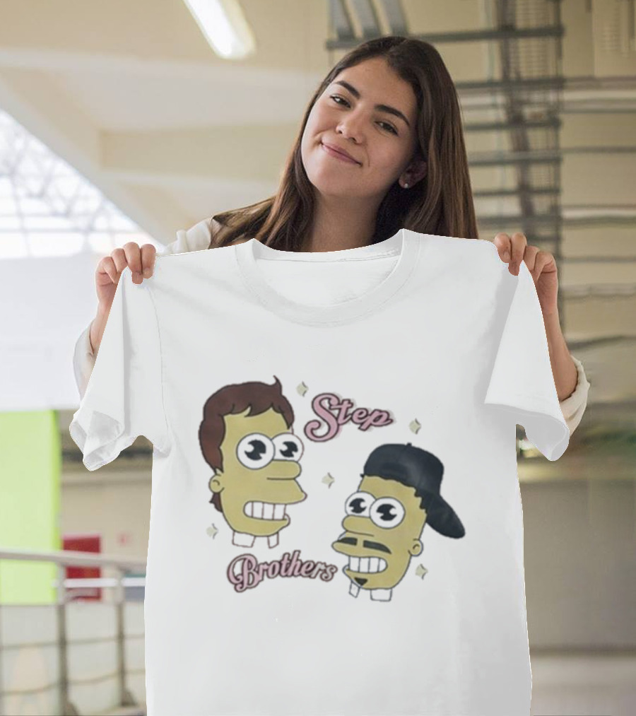 Julian And Logan Step Brothers Christmas Simpsons Style T-Shirt