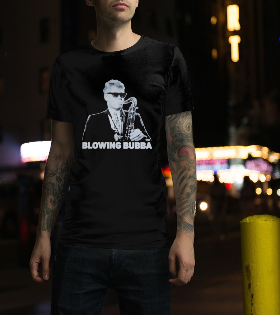 Bubba Diablo Macabre Blowing Bubba Saxophone Retro Style T-Shirt