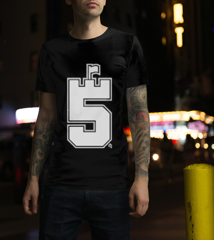 CA5TLE Number 5 Emblem With Flag Quadrant T-Shirt