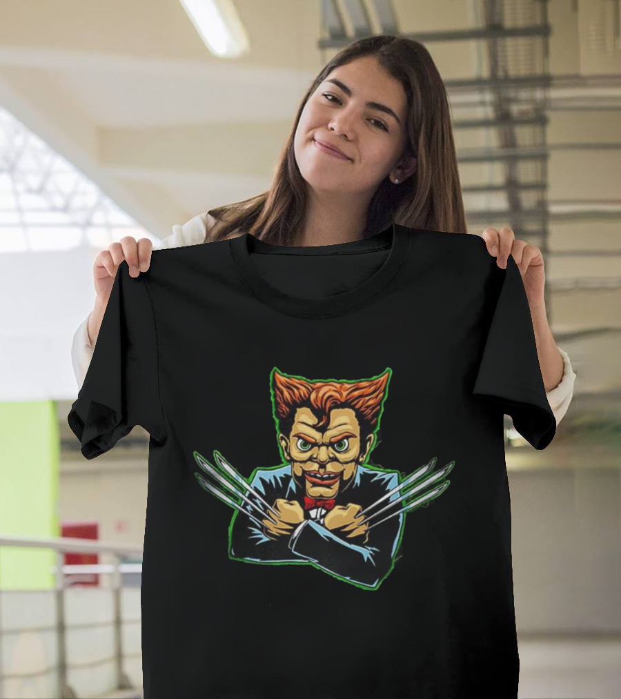 Goosebumps Slappy Meets Wolverine Marvel Comics Crossover T-Shirt