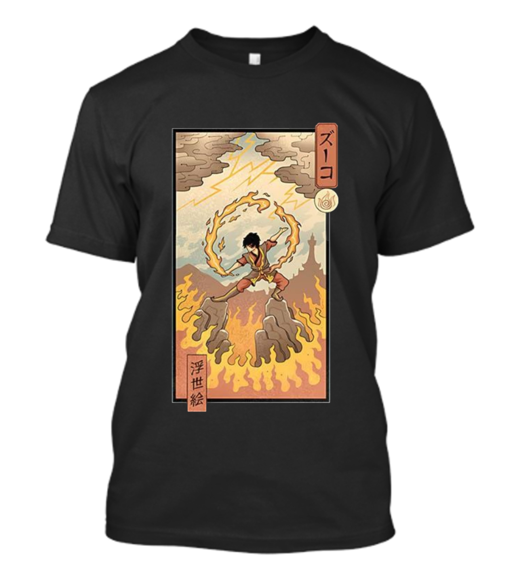 Zuko Firebending Ukiyo-e Avatar The Last Airbender Japanese Aesthetic T-Shirt