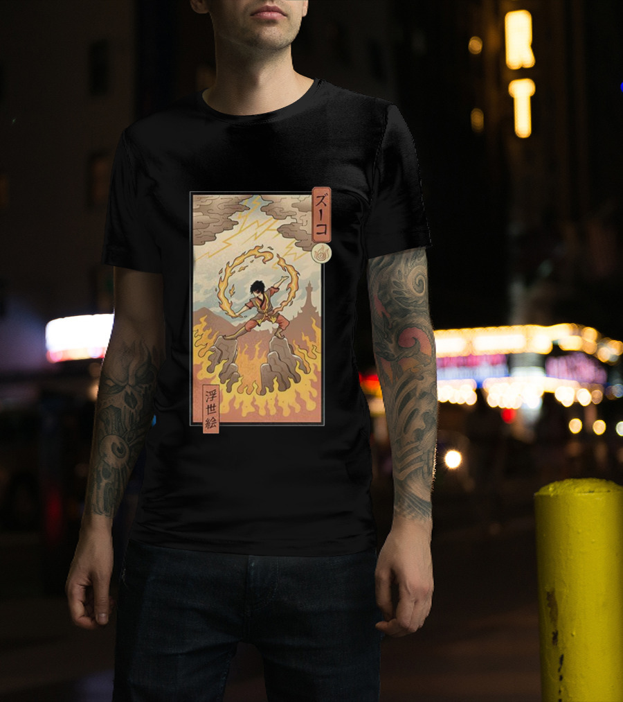 Zuko Firebending Ukiyo-e Avatar The Last Airbender Japanese Aesthetic T-Shirt