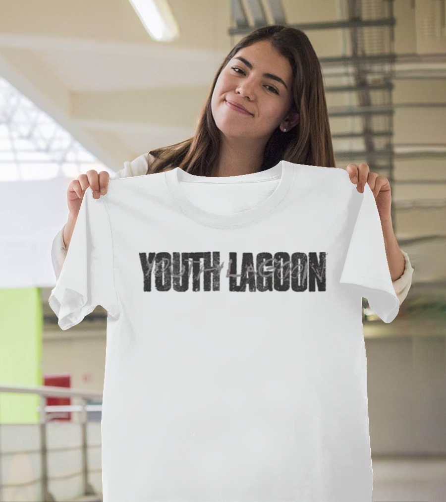 Youth Lagoon Grunge-Inspired Text Print T-Shirt