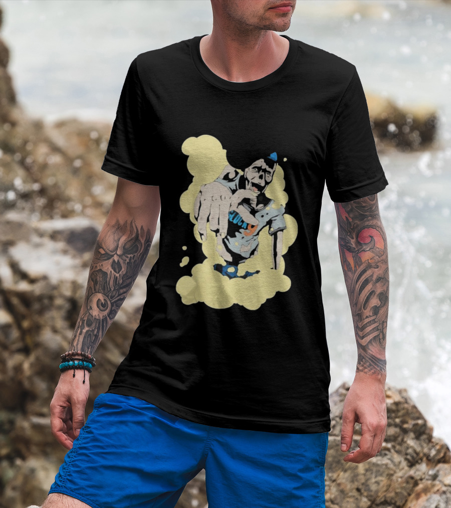 Zombie Apocalypse Glock9 Graphic Smashing Through Smoke T-Shirt