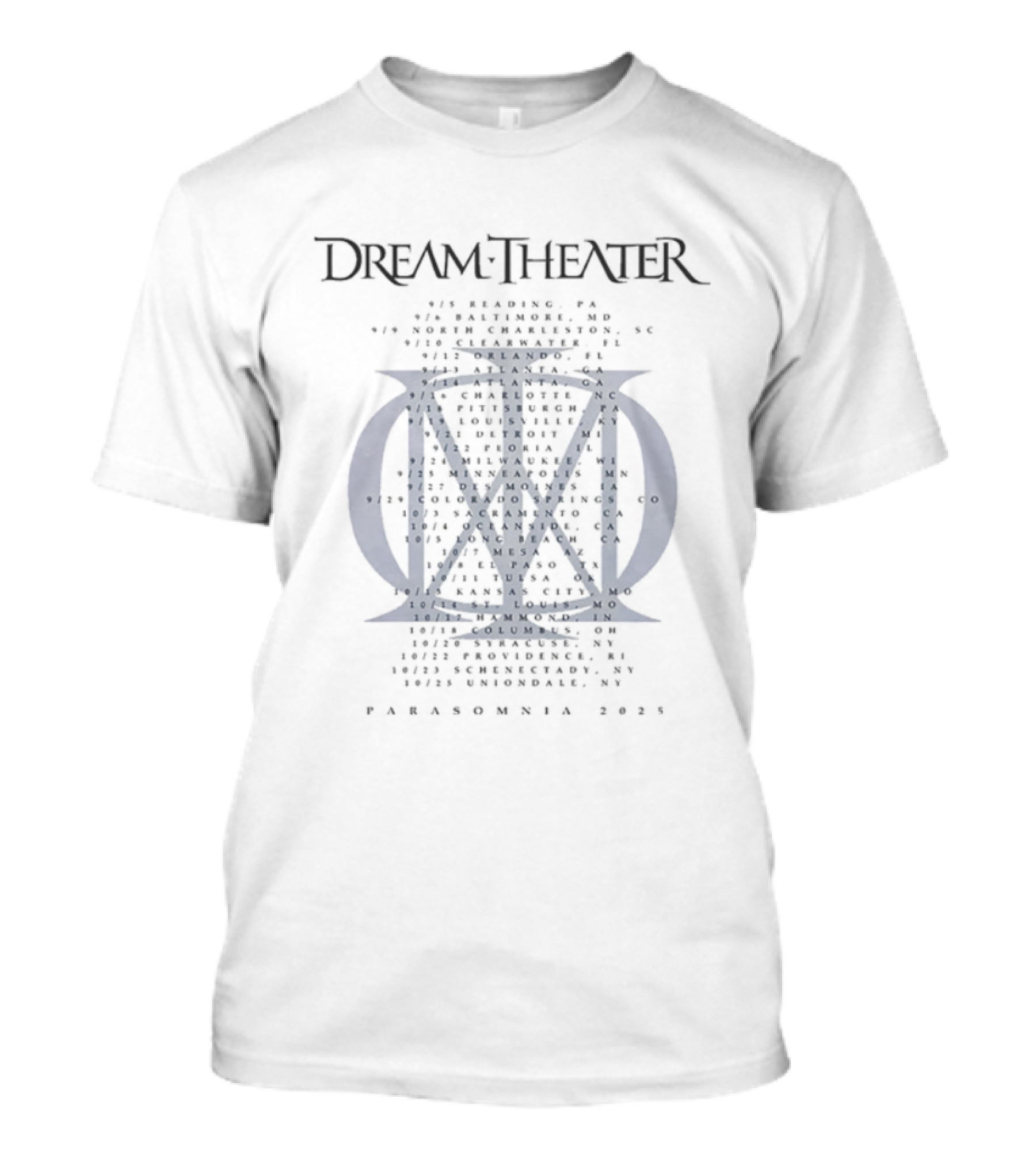 Dream Theater A Change Of Seasons Tour 2025 Parasomnia Dates And Logo T-Shirt
