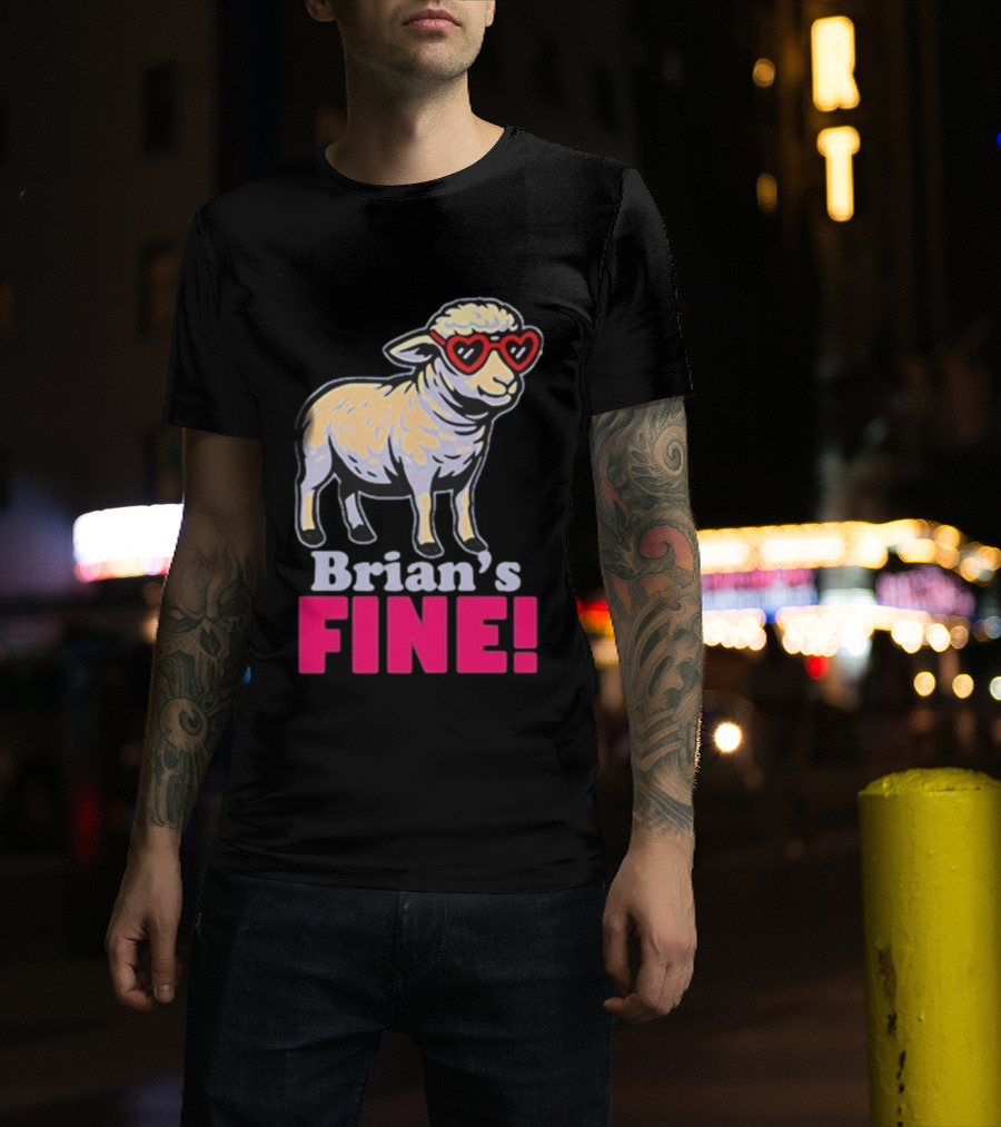 Mitchell Coombs Brian's Fine Lamb Heart Sunglasses T-Shirt
