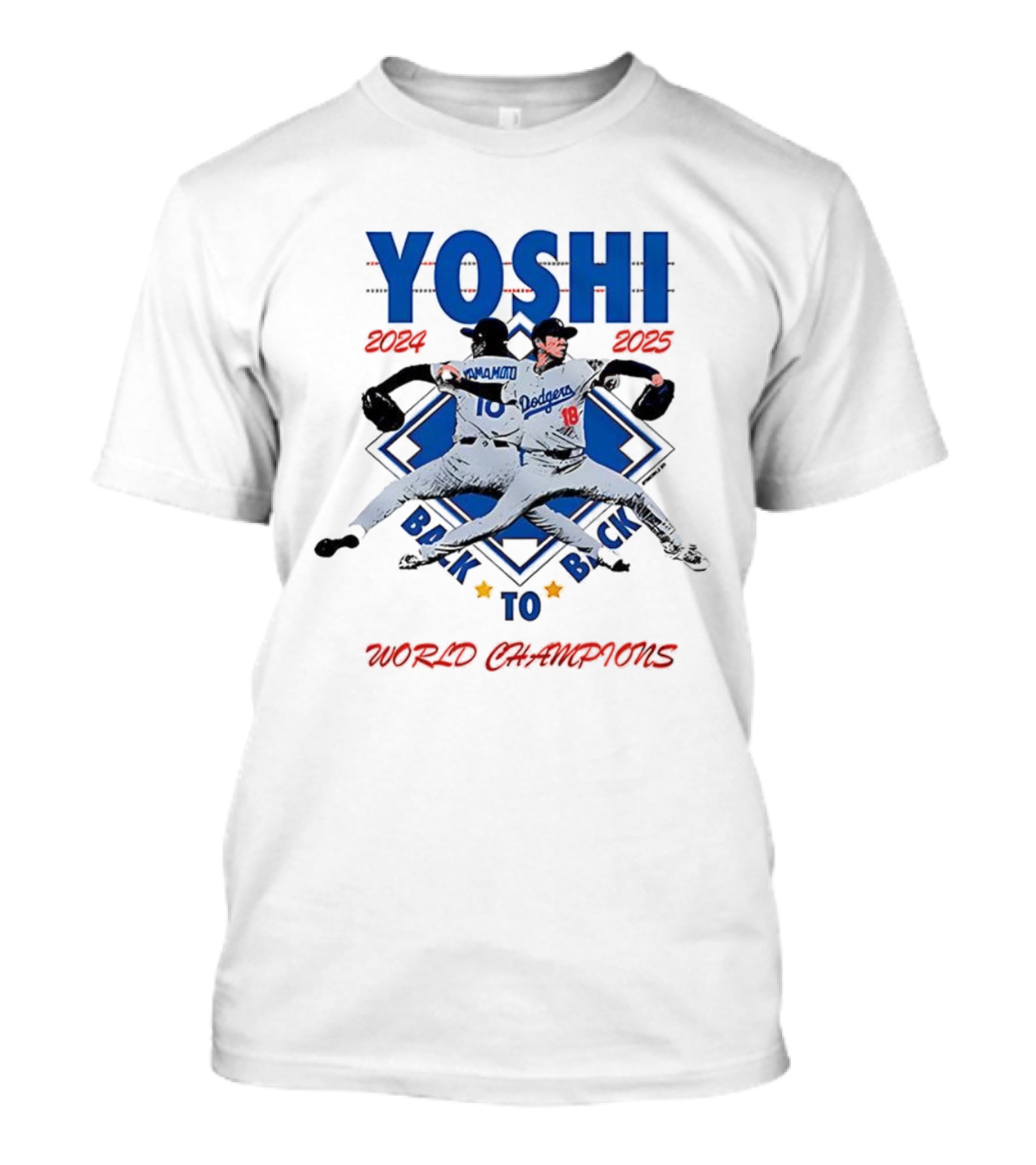 Yoshi Dodgers Back To Back World Champions 2024-2025 T-Shirt