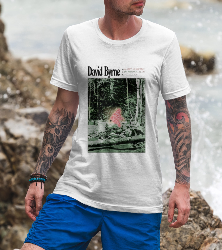 David Byrne Bill Graham Civic Auditorium San Francisco Nov 16-18 Forest Red Shape T-Shirt