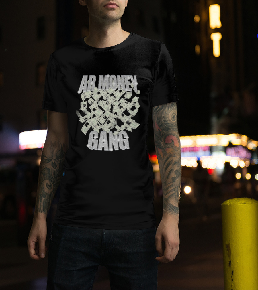 AR Money Gang Dollar Bills Bling 3D Effect T-Shirt