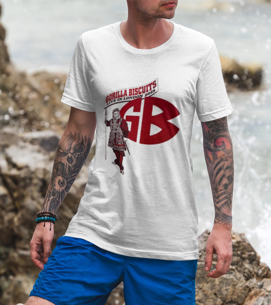 Gorilla Biscuits Live In London 2025 GB Red T-Shirt