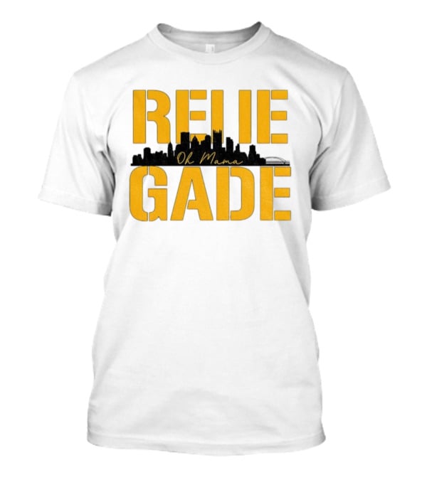 RENE GADE Oh Mama Pittsburgh Football Skyline T-Shirt