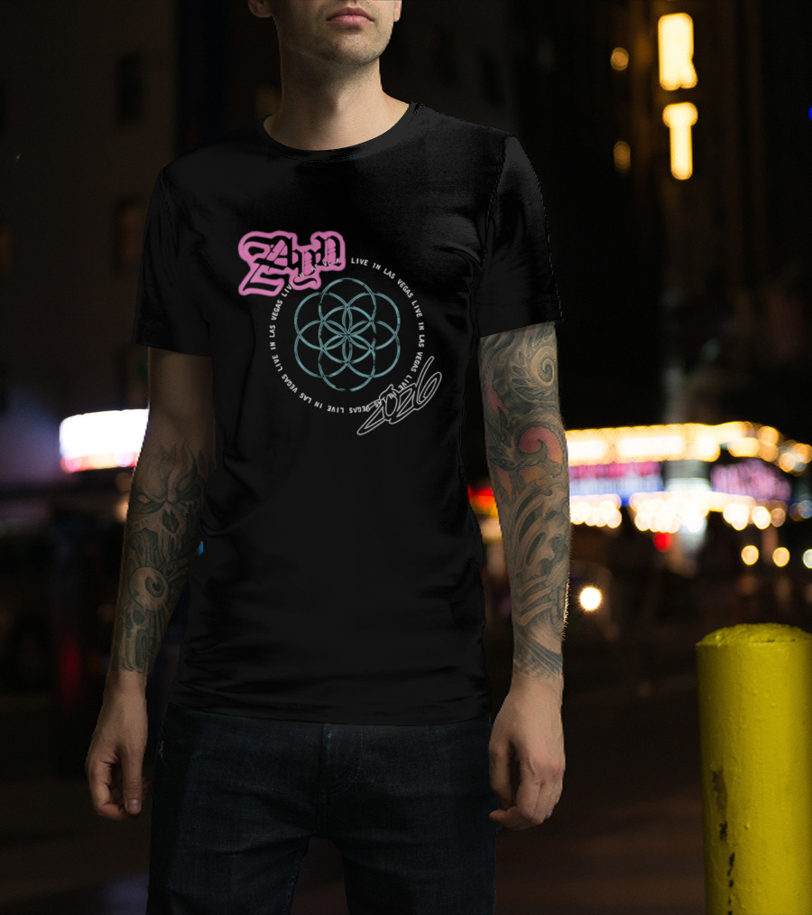 Live In Las Vegas 2024 Mandala T-Shirt