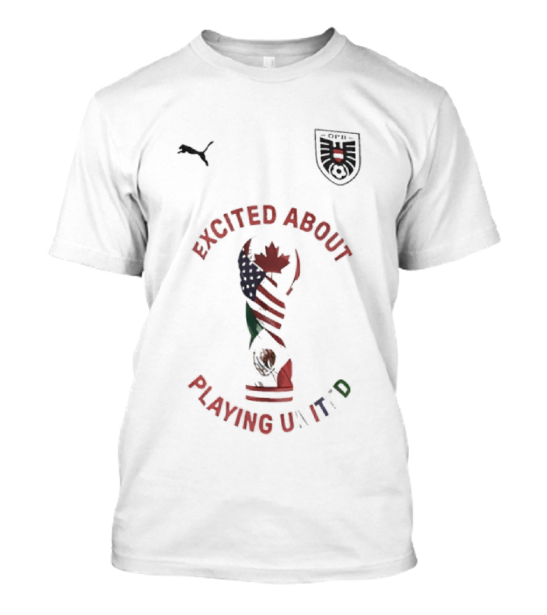 Excited About Playing United Football Puma Soccer Anthem Cup T-Shirt